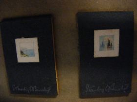A pair of miniature paintings by Stanley Burchett