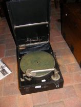 A picnic gramophone