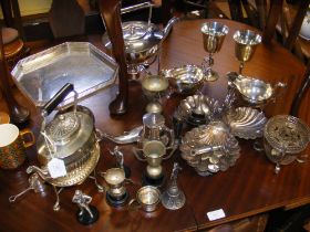 Assorted silver plated ware including Royal Hampsh