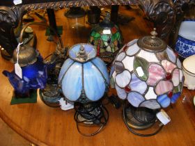 Tiffany style table lamps and other lamps - four i