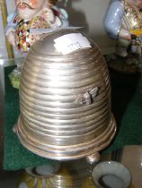 An unusual silver beehive moneybox, Birmingham hal