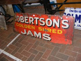 An antique enamel advertising sign 'Robertson's Ja