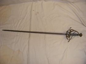 A sword with intricate guard, wire work grip and p