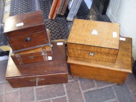 Assorted wooden boxes