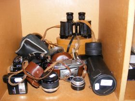 Vintage photographic and optical equipment, includ