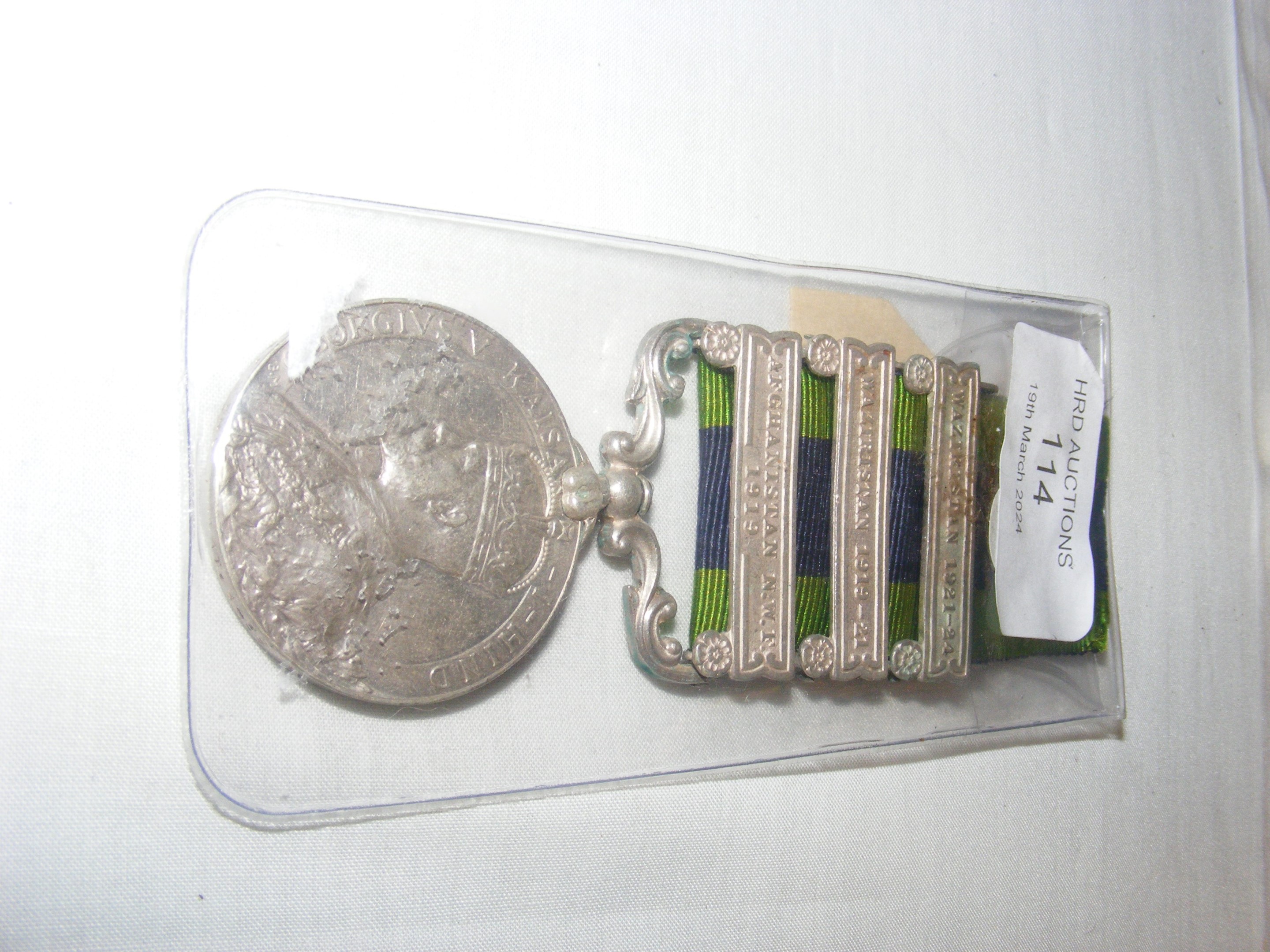 A George V Indian General Service medal 1908 with