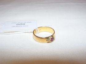 A ruby ring in 22ct setting