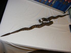 An unusual African double ended antler spear - 106