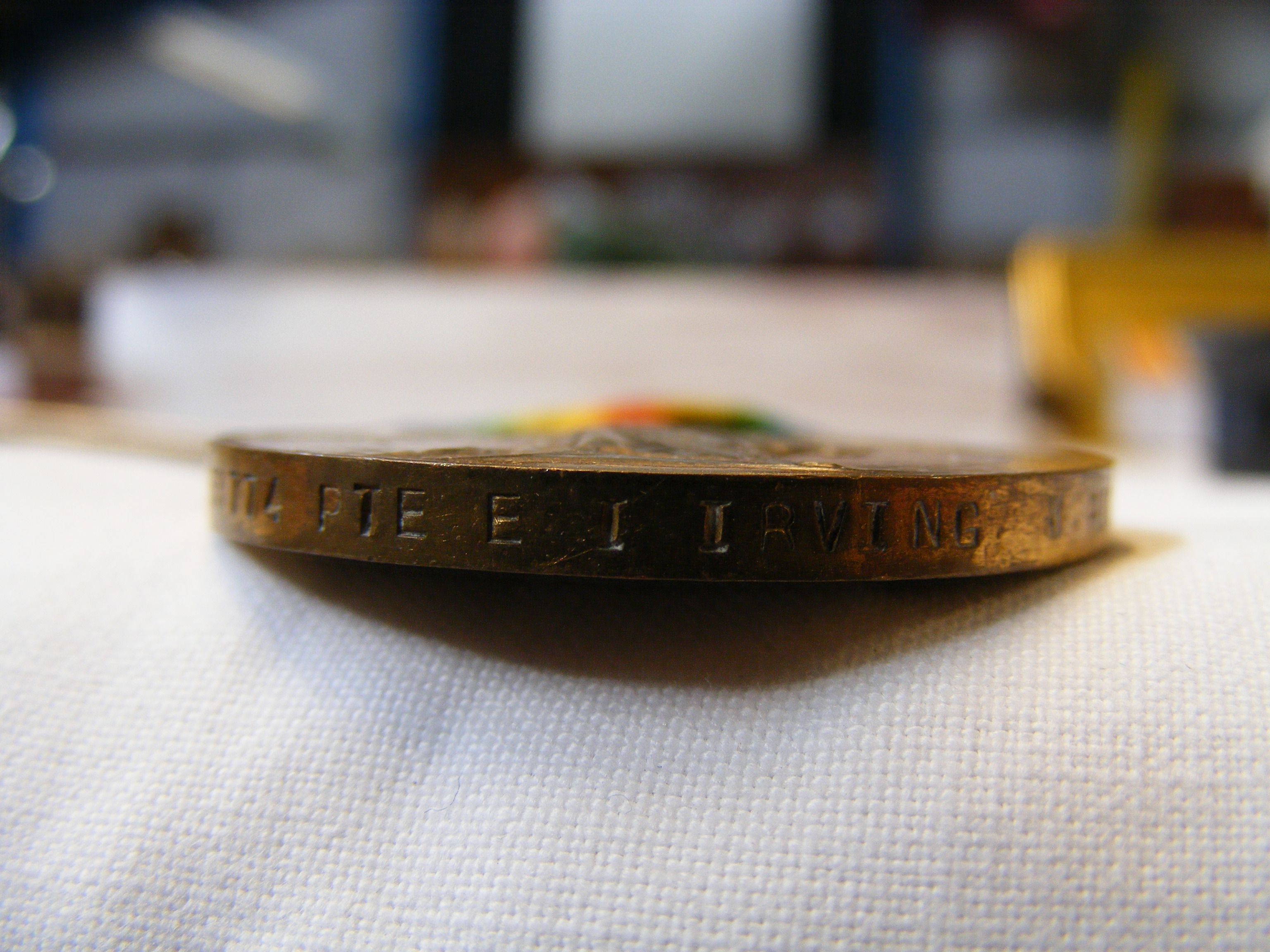 An antique oak long case clock with painted arch d - Image 8 of 13