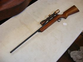 An air rifle with SMK 3-9X40 scope