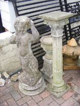 A garden column plinth, together with constituted