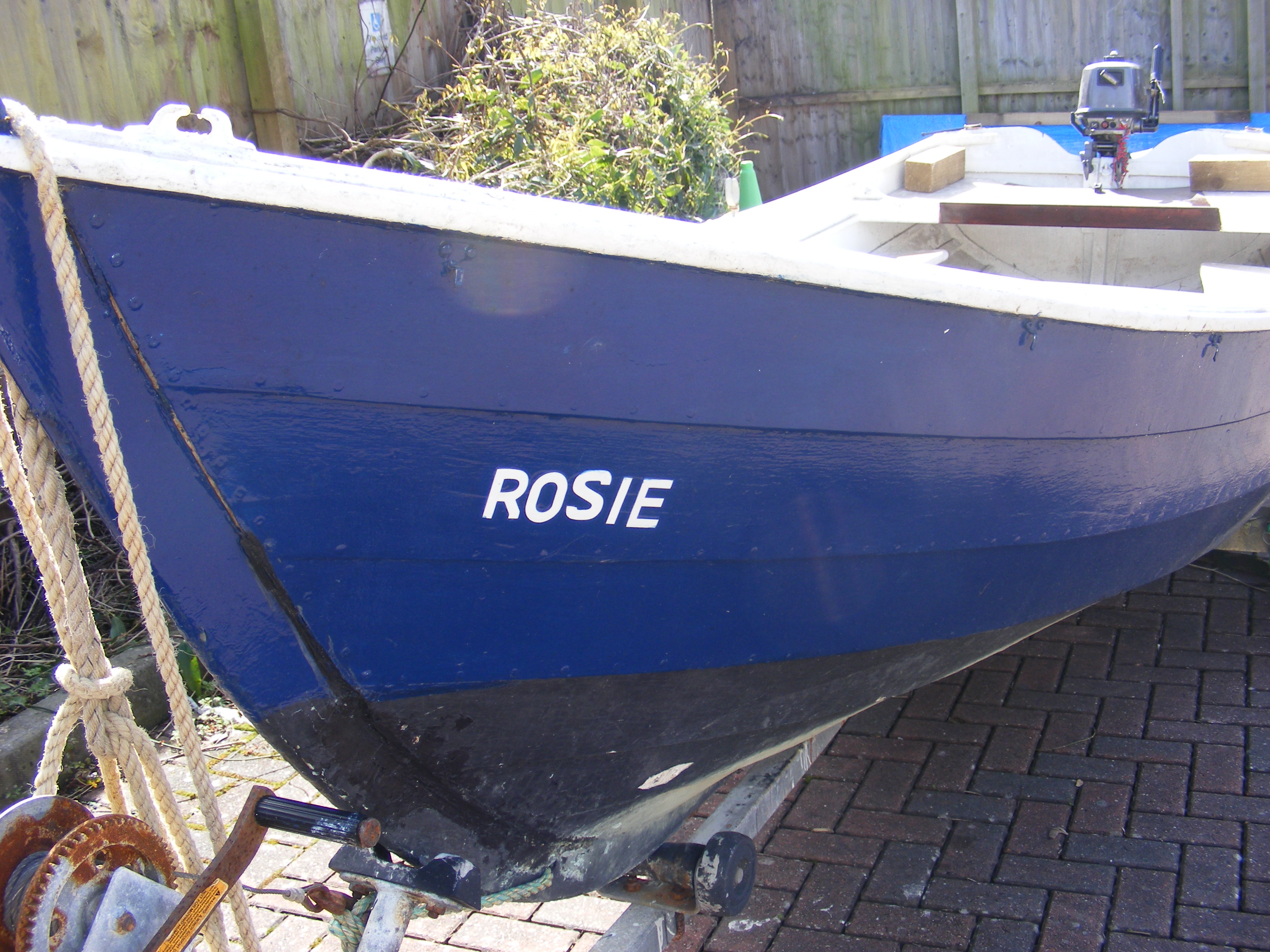 A 5m wooden fishing boat 'Rosie' - with trailer an - Image 10 of 42