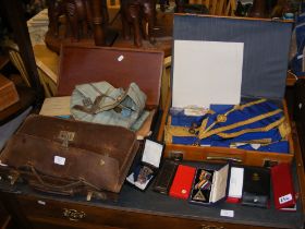 A collection of Masonic medals, sashes and ephemer