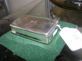 A silver snuff box with Georgian hallmark