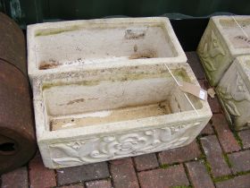 Two frost resistant Stancombe Stone garden trough