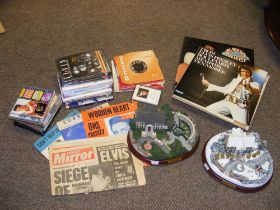 A quantity of Elvis Presley LP records, together w