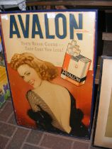 A vintage Avalon cigarette advertising poster - 76