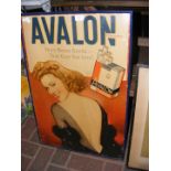 A vintage Avalon cigarette advertising poster - 76