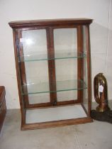 A Victorian counter-top two shelf display cabinet