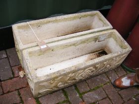 Two frost resistant Stancombe Stone garden trough