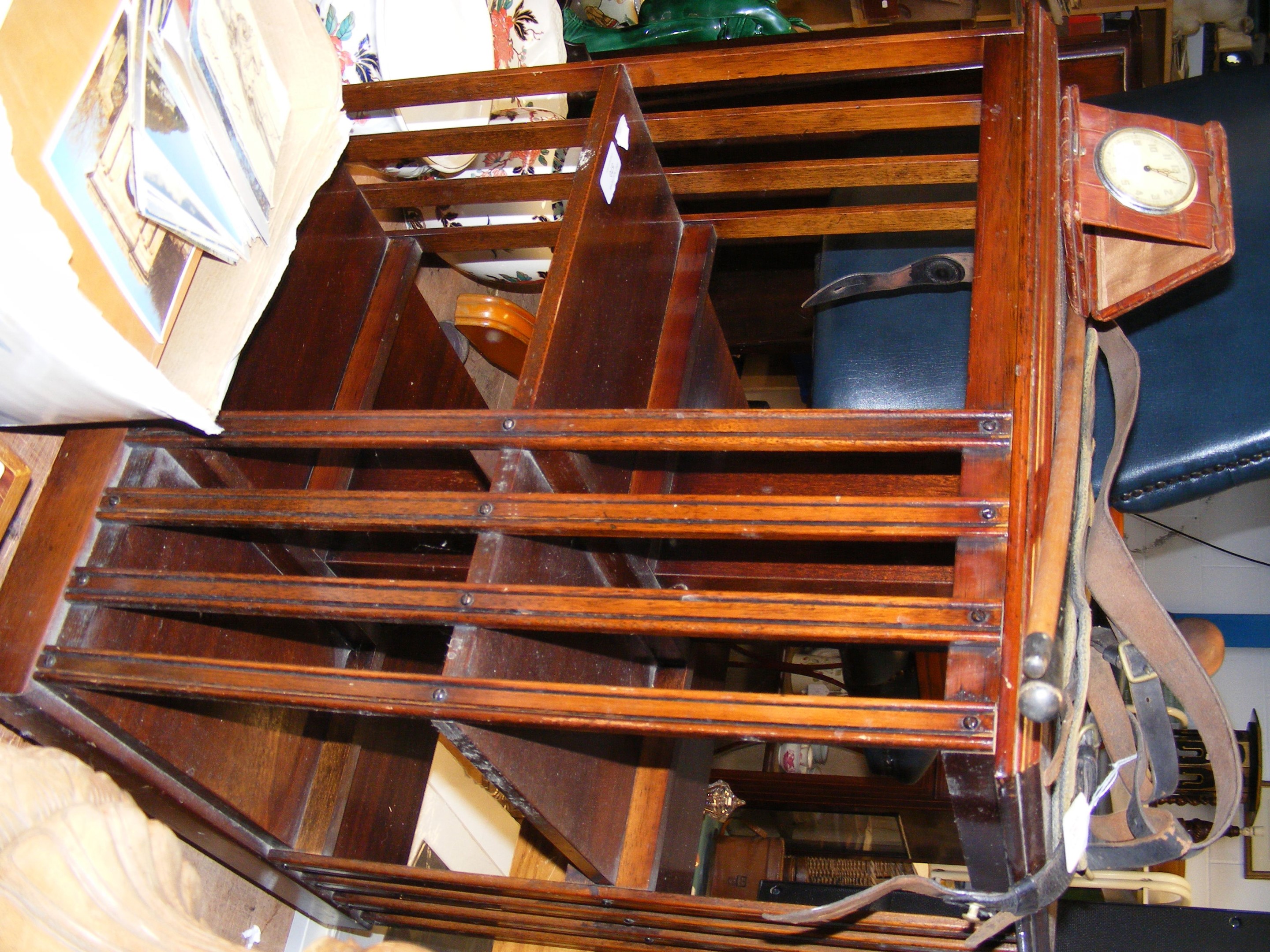 A mahogany revolving bookcase