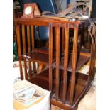 A mahogany revolving bookcase