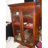 A Victorian mahogany glazed bookcase top