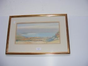 MARTIN SWAN - gouache depicting Sandown Bay, Isle