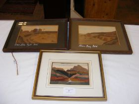 An Isle of Wight sand picture inscribed to the rev