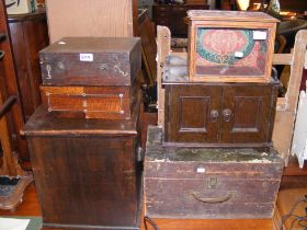 Assorted wooden boxes