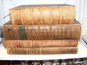 Antique leatherbound Bibles - the oldest being Exp