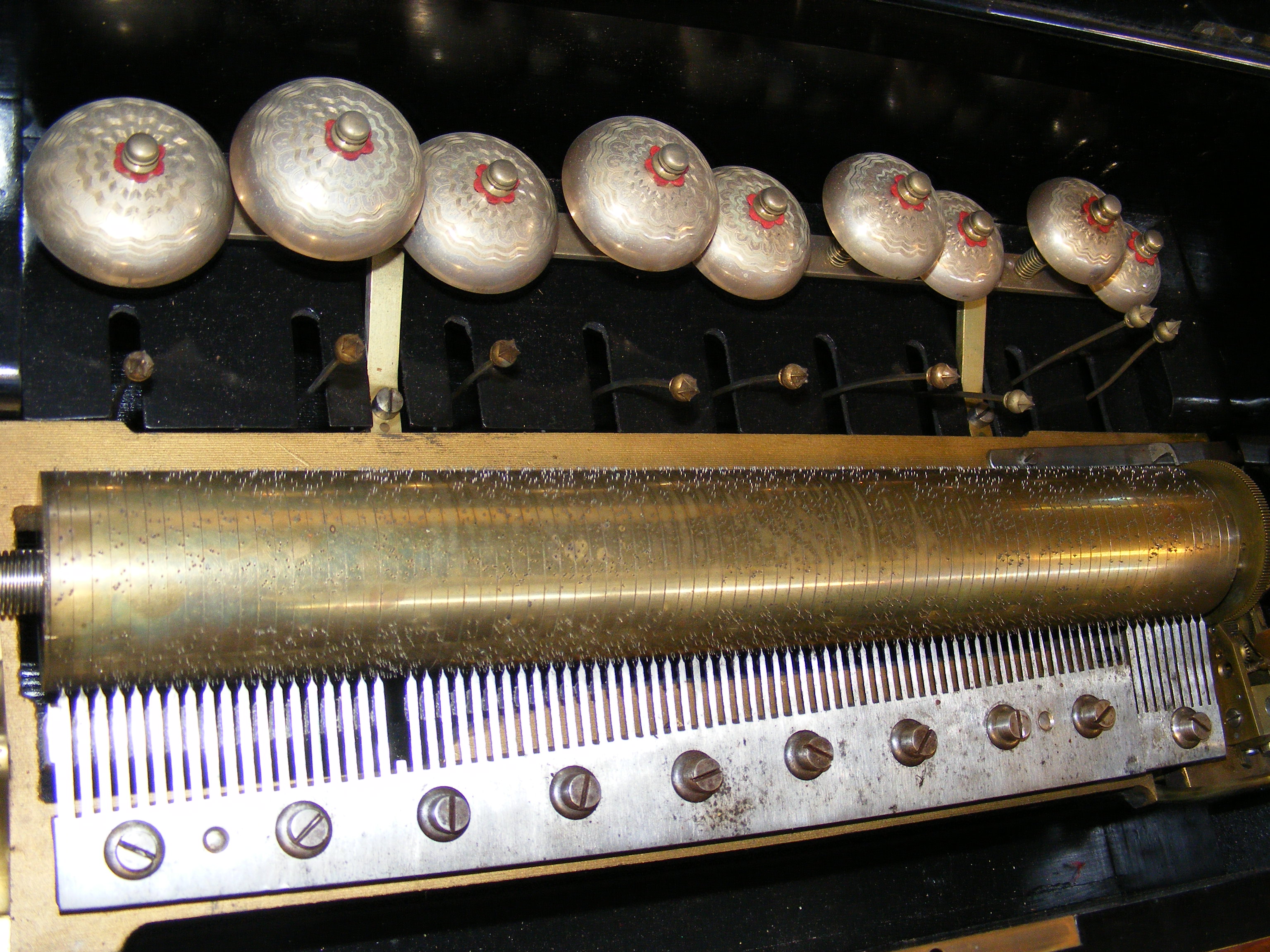 A Victorian cylinder music box playing ten Aires, - Image 8 of 41