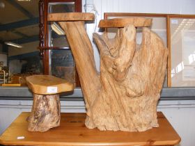 Tree trunk occasional tables