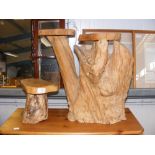 Tree trunk occasional tables