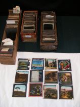 A selection of Victorian magic lantern slides, var