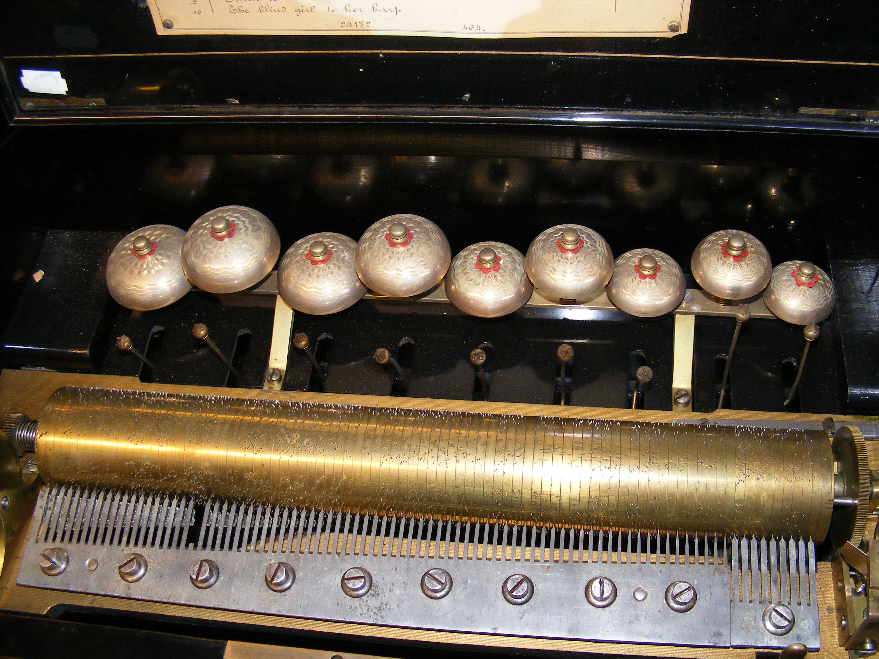 A Victorian cylinder music box playing ten Aires, - Image 5 of 41