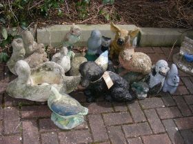 Assorted animal garden ornaments