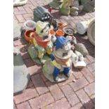 Bill and Ben constituted stone garden ornaments, t