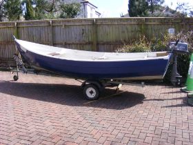 A 5m wooden fishing boat 'Rosie' - with trailer an