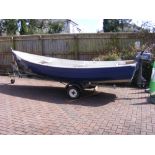 A 5m wooden fishing boat 'Rosie' - with trailer an