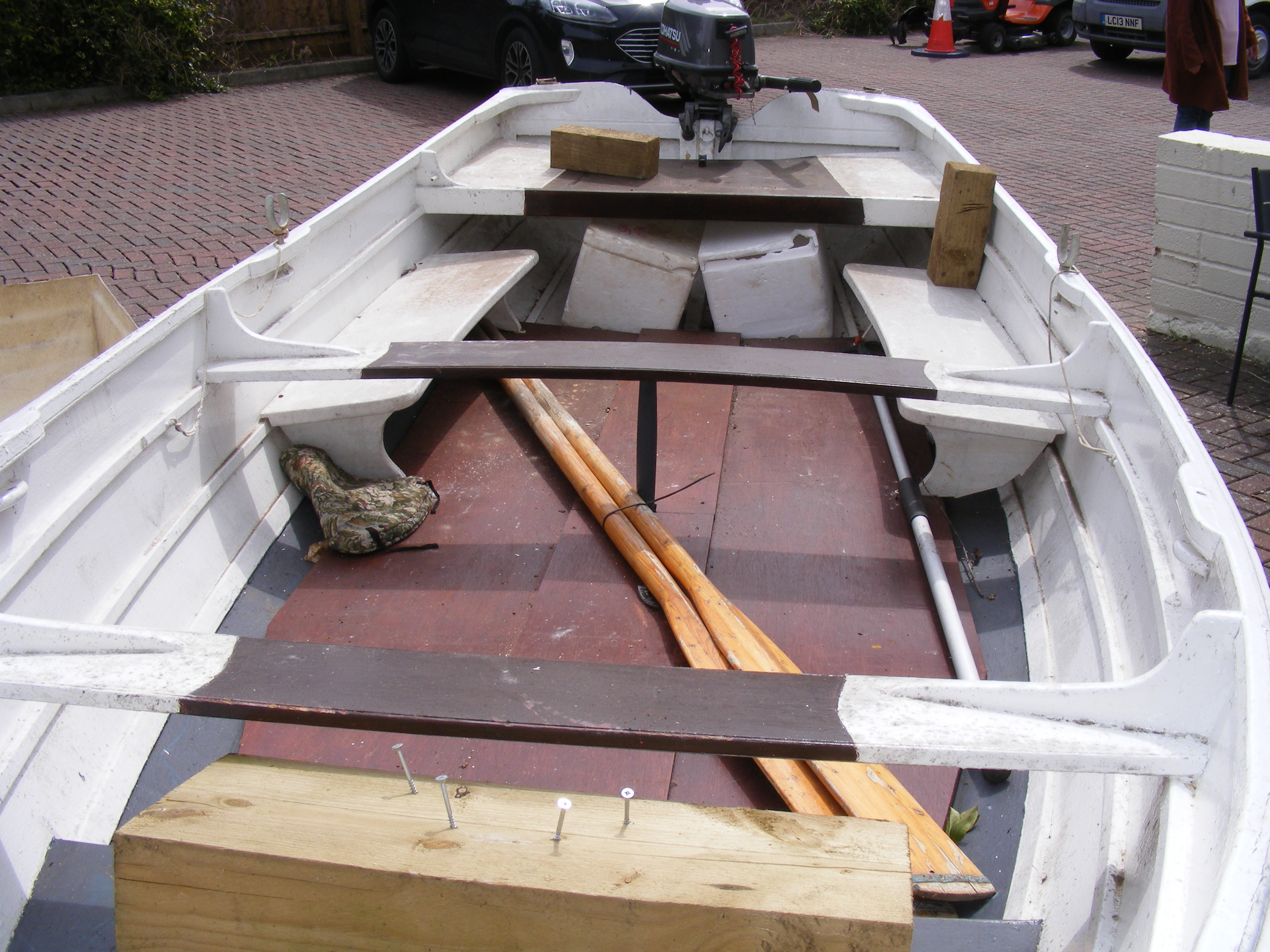 A 5m wooden fishing boat 'Rosie' - with trailer an - Image 16 of 42