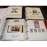 Four albums of stamps Royal Family, weddings etc.