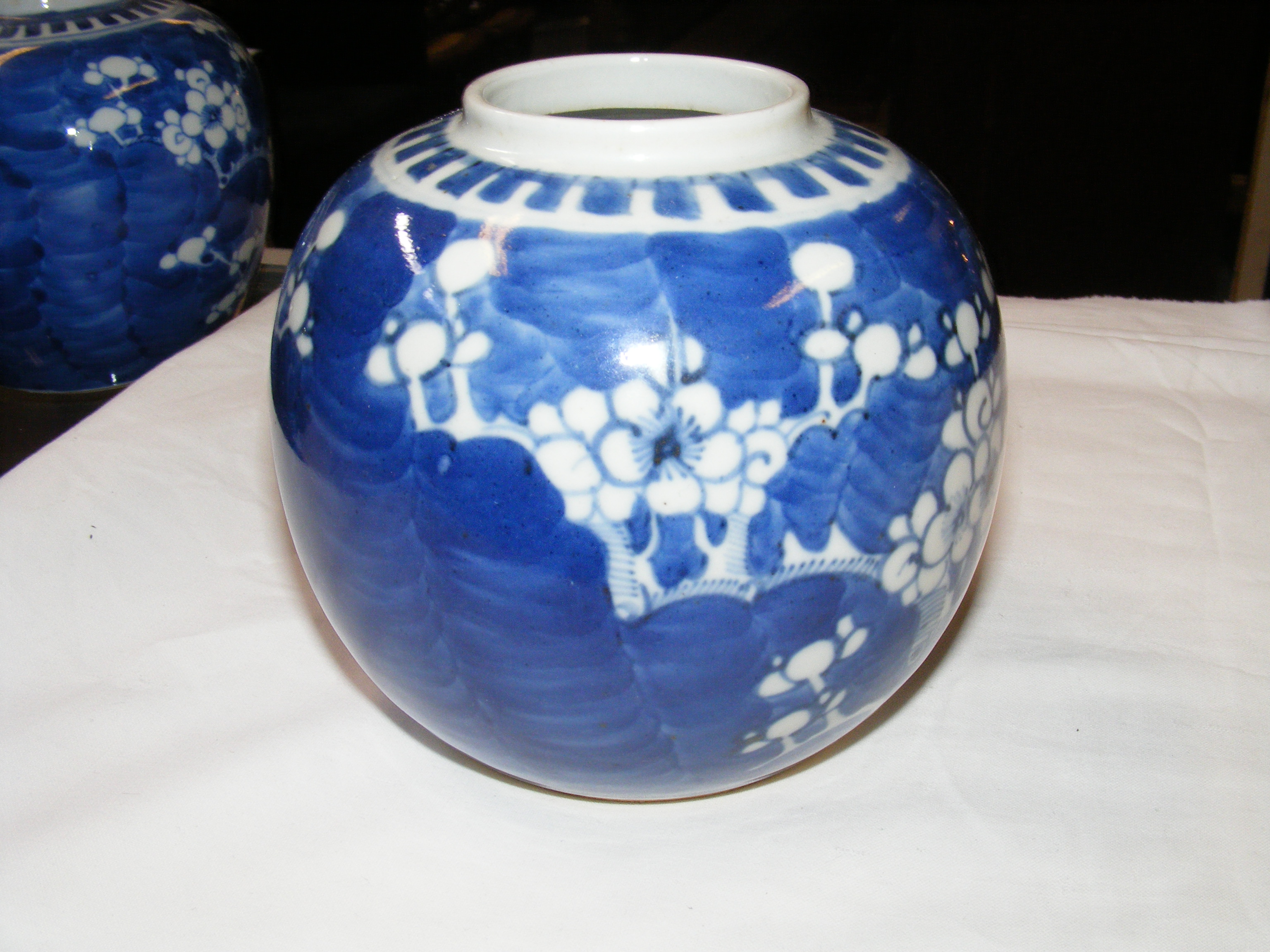 A Chinese blue and white ginger jar and cover, tog - Image 3 of 40