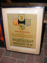 A vintage Hibernian Insurance Company poster