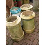 Four chimney pots