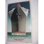 A vintage French poster depicting the liner Norman