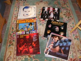 A quantity of vinyl LP records, including Blondie