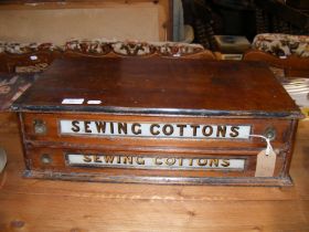 A 19th century polished hardwood box - advertising