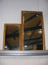 Two gilt framed wall mirrors