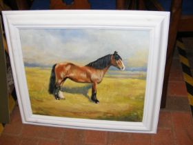 DEBBIE DUNBAR - oil on canvas of horse entitled 'L